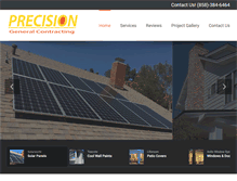 Tablet Screenshot of precisiongeneralcontracting.com